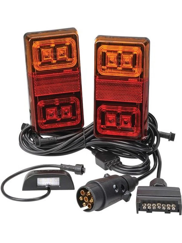 Narva 12V Model 35 LED Plug & Play Trailer Lamp Kit Rectangular Lamps (93560BL2)