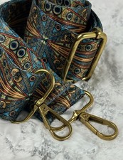 Guitar Strap Geometric Colorful 42  Purse Bag Strap