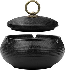 Aschenbecher Zigarrenaschenbecher Windaschenbecher Keramik Mit Deckel Draussen  