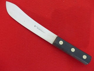 Cuchillo de carnicero vintage JA Henckels Twinworks Solingen Alemania como nuevo espiga completa