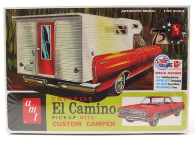 Chevrolet El Camino Camper 1965 Kunststoffbausatz Modellauto 1:25 AMT - Bild 1 von 4