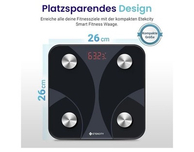 Etekcity Waage Personen - Personenwaage digital mit Körperfett und Muskelmasse 