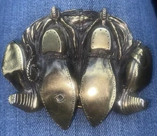 Vintage 10 Toes Up 10 Toes Down Belt Buckle The Great American Buckle Co Chicago