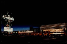Las Vegas Nevada Stardust Hotel night time lapse neon signs vintage postcard