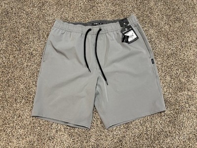 O'Neill NWT Men's Stretch Waist Reserve E-Waist 18'' Hybrid Shorts Gray Medium
