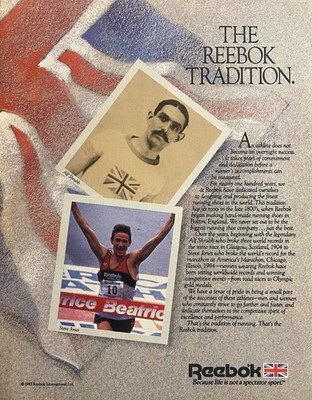 Reebok Shoe Ad                              The Reebok Tradition.    Steve Jones