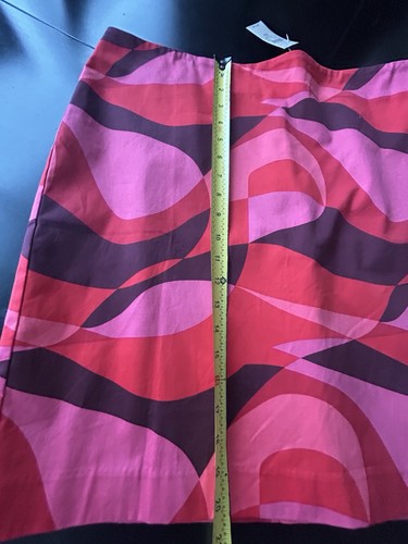 Ann Taylor Skirt 16 Pink Red Purple Mod Geometric Lined NWT $79 - Imagen 10 de 13