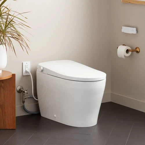 Signature Hardware 473603 Vela Plus 1 GPF Toilet -  Seat Included - White*NEW* - Picture 1 of 11
