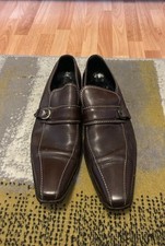 Vintage Brown leather Dolce & Gabbana monk strap dress shoe