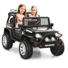 Kids Ride on Truck, 2 Seater 12V Electric Vehicle with Remote Control, Dark
