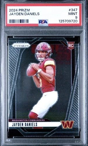 PSA 9 2024 Panini Prizm Jayden Daniels Rookie #347 Washington Commanders