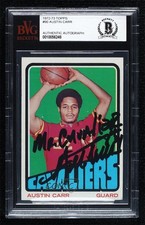 BAS 1972-73 Topps Austin Carr #90 BVG Authentic Auto ow6