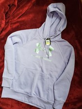 Under Armour RIval Fleece Shimmer Logo purple/teal Women's Med NWT Hoodie