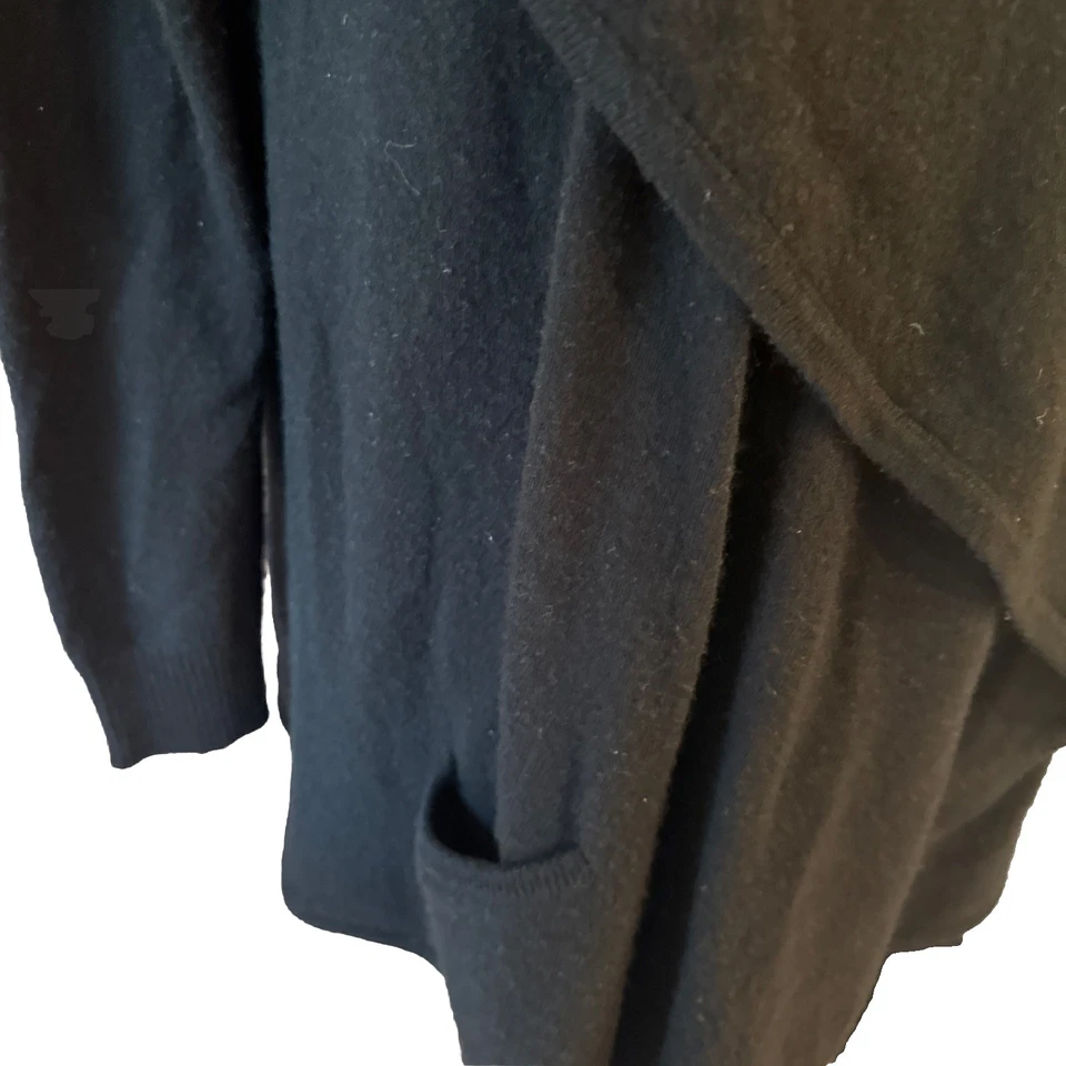 Cárdigan Suéter Splendid Retreat 100% Cachemira Regular Frente Abierto Negro Talla S Foto 2 de 4