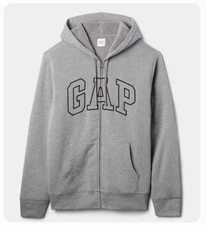NWT Men’s Gap Logo Sherpa Lined Zip Hoodie Small