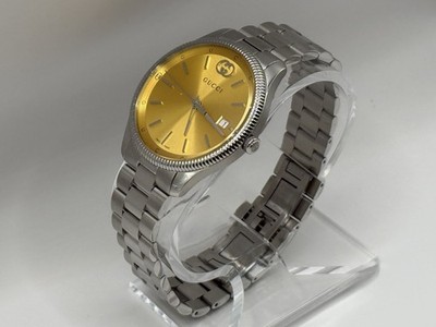 Gucci G-Timeless Quartz 38mm Gold Plated Dial Men's Watch YA1264234