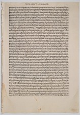 Incunable Leaf 1497 – St. Jerome Epistolae – Jerome and the Lion Incunable Leaf 1497 – St. Jerome Epistolae – Jerome and the Lion