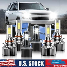 For Chevy Suburban 1500 2000-2006 LED Headlight Hi/Lo Beam+Fog Light Bulbs 6000K