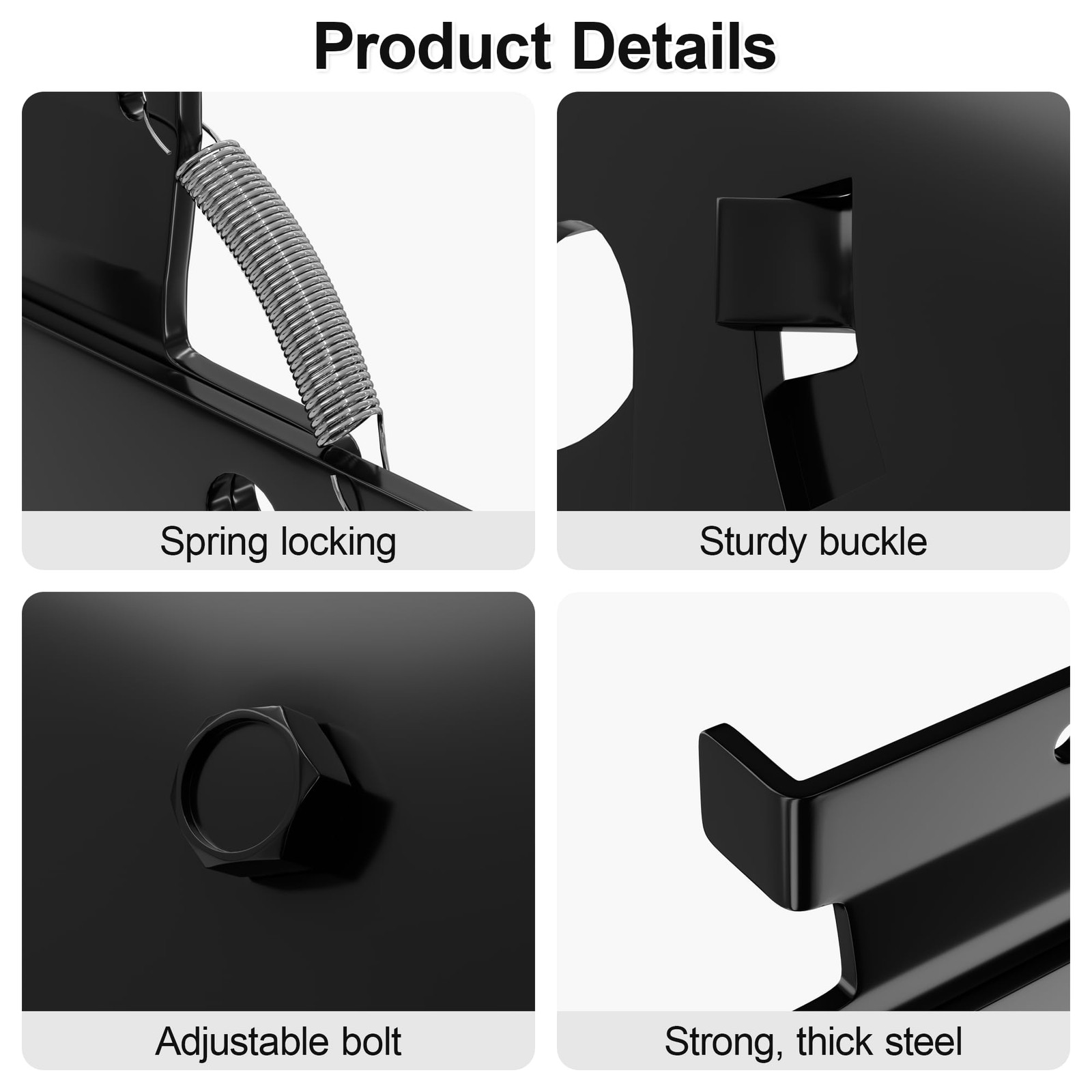 Gate Latch for Wooden Fence, Heavy Duty Self Locking Gate Latch with 9" Handl...