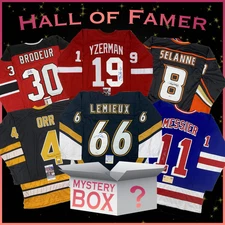 Hall of Famers Autographed/Signed Hockey Jersey Mystery Box PSA JSA or BAS COA