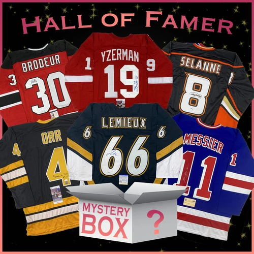 Hall of Famers Autographed/Signed Hockey Jersey Mystery Box PSA JSA or BAS COA