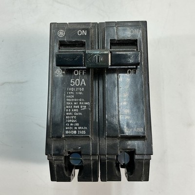 GE General Electric THQL2150 50-Amp 2-Pole 120/240VAC Breaker