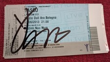 Vasco Rossi Autografo Originale Su Biglietto Concerto Live Kom 013 Bologna.