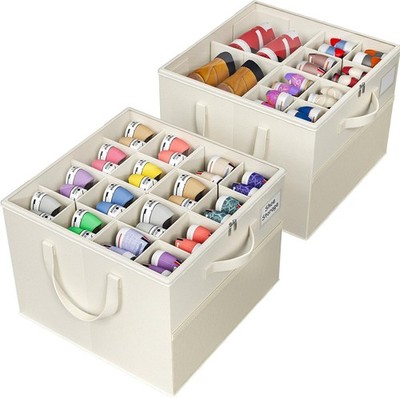 2 Pack Shoe Organizer for Closet, Large Shoe Box Storage Containers, Foldable Sh