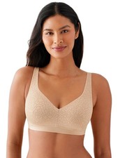  70 Wacoal 852345 Inside Job Wireless Full Coverage Bra Sand Sz 38DDD