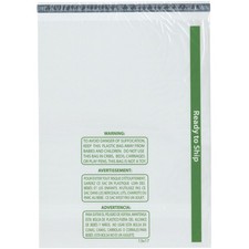 Plymor Ready to Ship 1.5 Mil Wicketed Poly Bags w/ Suffocation Warning 13" x 17"