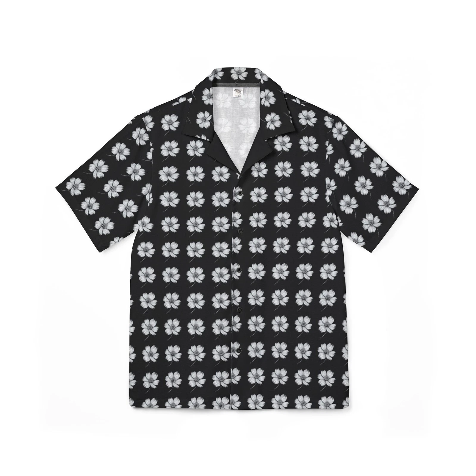 Hawaiian Shirt - Dogwood Tree Flower Print, Men's Aloha Top, Beach Vacation