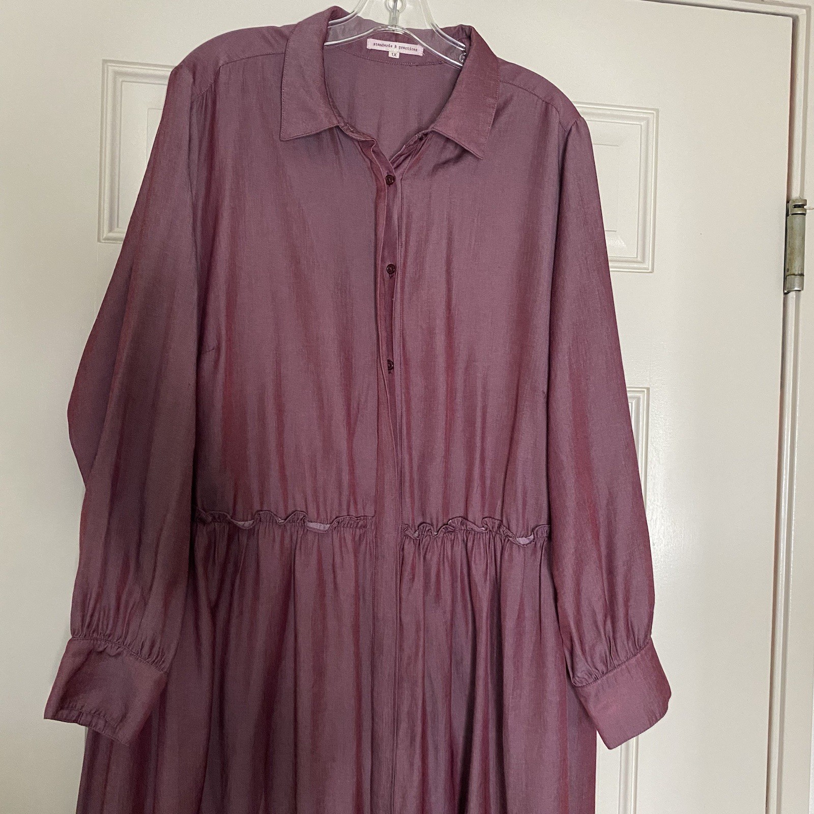 Standards & Practices Chloe Button Down Dress Lon… - image 2