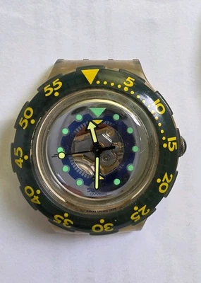 Swatch Scuba 200 Armbanduhr mit anderem Armband Selten Vintage Rar - Bild 1 von 2
