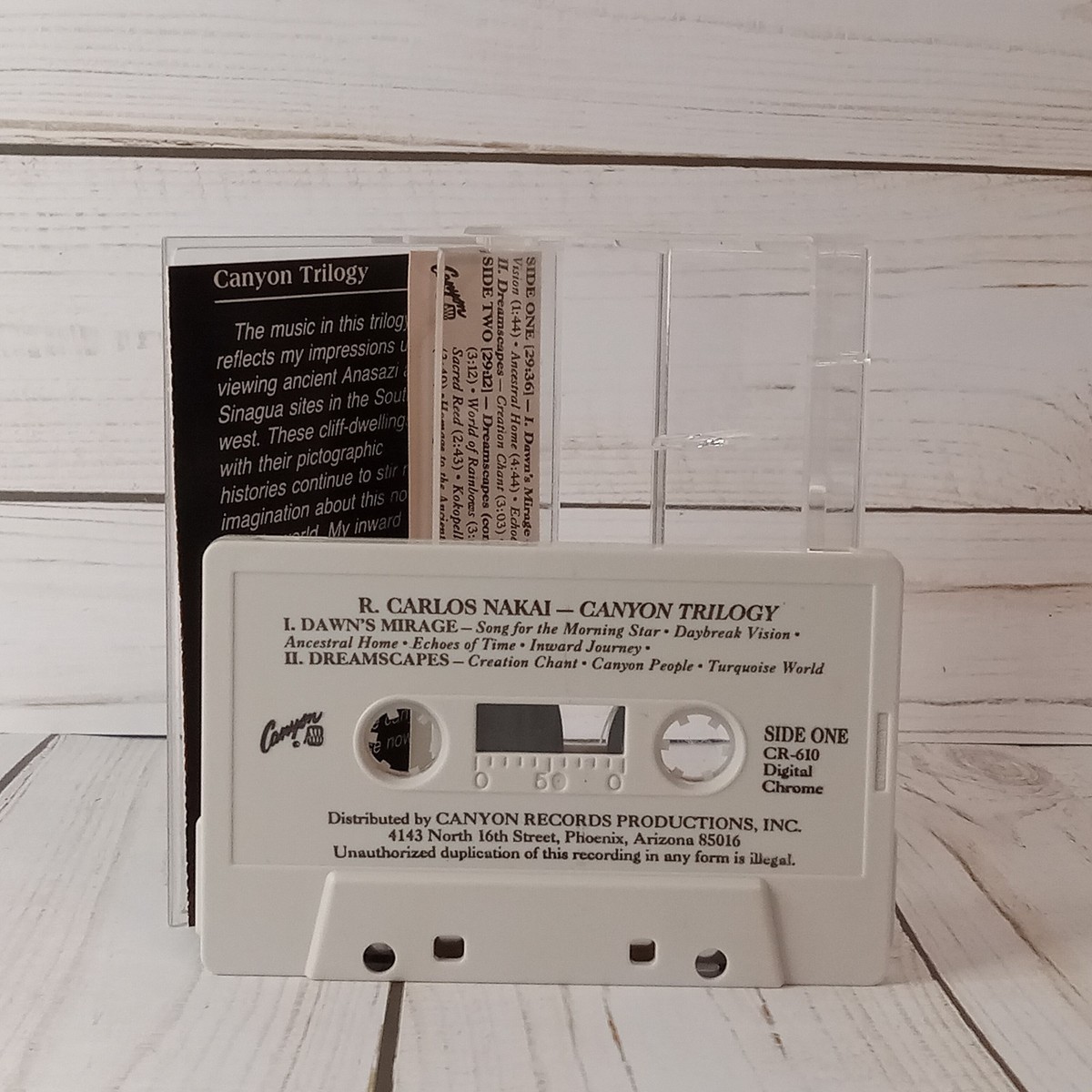 Canyon Trilogy by R Carlos Nakai Cassette Tape 1989 Native 