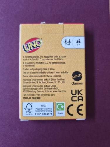 Madagascar UNO Card Game, McDonald's Happy Meal Toy 2024 - Picture 2 of 2