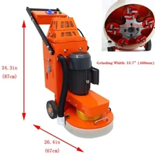 5 Grinding Discs Concrete Floor Grindeing Machine Polisher Dust Suction Fan 220V