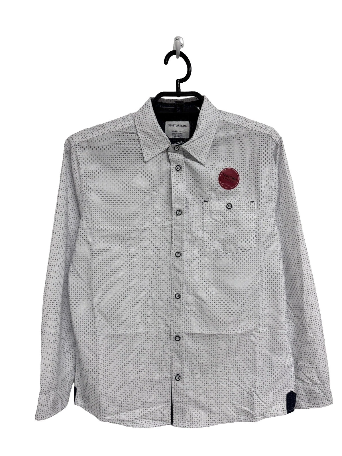 Poliéster lunares Informal Con Botones camisas para hombres