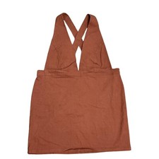 New Forever 21 Plus Woven Dress Halter Overall Deep V Neck Size 3X Mauve