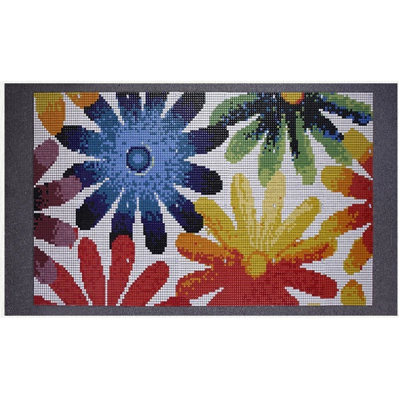 Colorido Girasoles Sueño Vidrio Puzzle Patrón Arte Mosaico Azulejos Decoración de Pared Foto 3 de 4