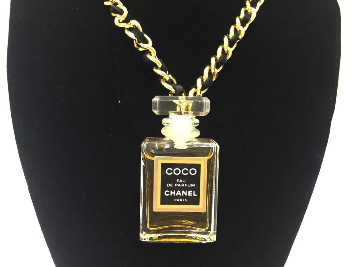 Chanel necklace with large COCO CHANEL cutout pendant