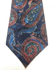 WEMBLEY MENS TIE NAVY BLUE WITH RED GREEN BLUE 4 X 57