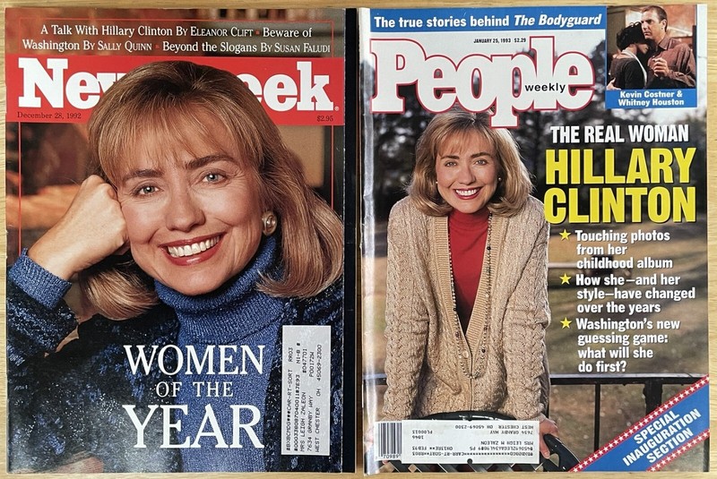 Hillary Rodham Clinton - Newsweek 12/28/92 & People 1/25/93 -Woman of the Year
