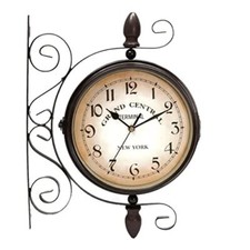 Vintage Double Sided Wall Clock Vintage Industrial Wall Clock for Outdoor