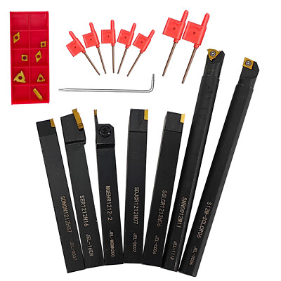 8PC HSS LATHE TURNING FACING THREADING TOOL SET 12MM SHANK TOOLS - RDG Tools - View #2