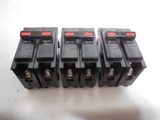 Lot of 3 Westinghouse Bryant BR220R 20 Amp 2 Pole Circuit Breaker Red Handle