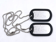  Top Gun Hangman Stainless Steel Military Dog Tag Set Cosplay  Halloween Costume Prop : Pet Supplies