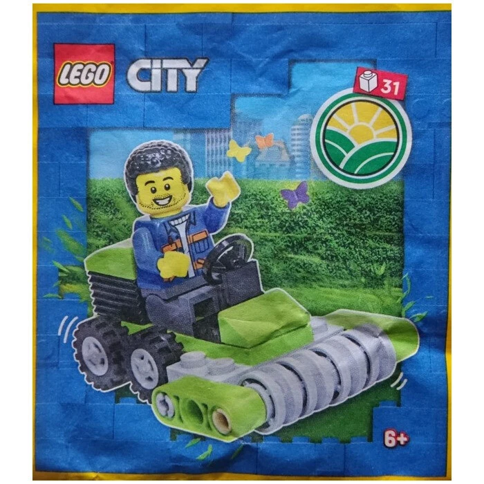 LEGO City Worker with Lawn Mower Paper Bag 952303 (SEALED)