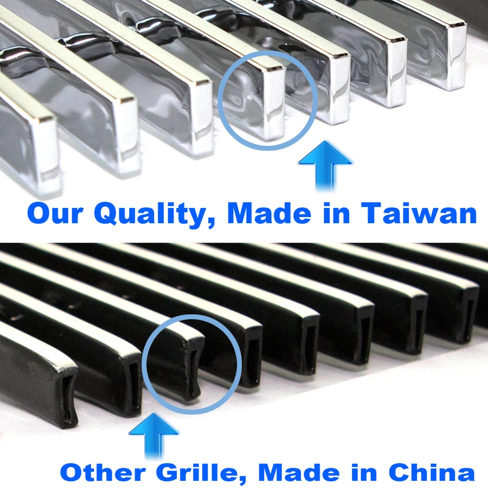 14-15 Chevy Silverado 1500 favo de mel cromado grelha de tarugo inserção de sobreposição - Imagem 3 de 4