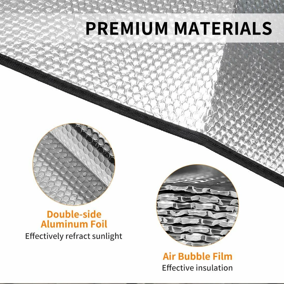 Windshield Sunshade Sun Shade Heat Shield Visor Mat For 2018+ Jeep Wrangler JL Foto 3 de 4