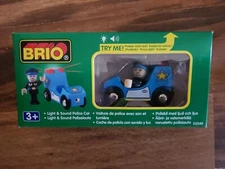 BRIO Police Car 33540 Lights Sound Wood NEW